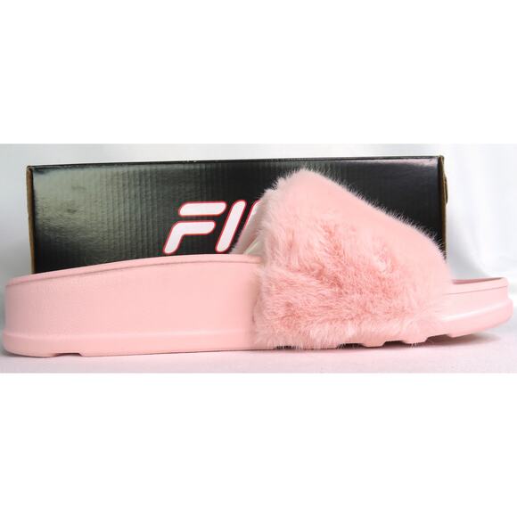 New FILA Pink Furry Chic Women's Slide Sandals Sz 8 EU 39 - Picture 7 of 10